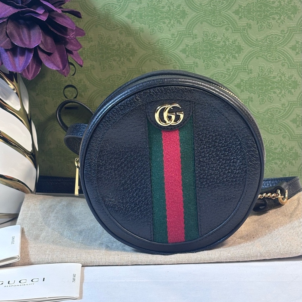 Gucci Black Web Mini Tambourine Backpack